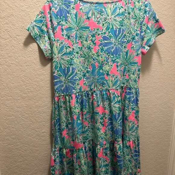 Lilly Pulitzer Woman’s  Dress in Blue and Pink Floral Size M - Picture 4 of 5